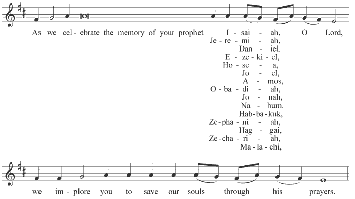 Troparion of prophets