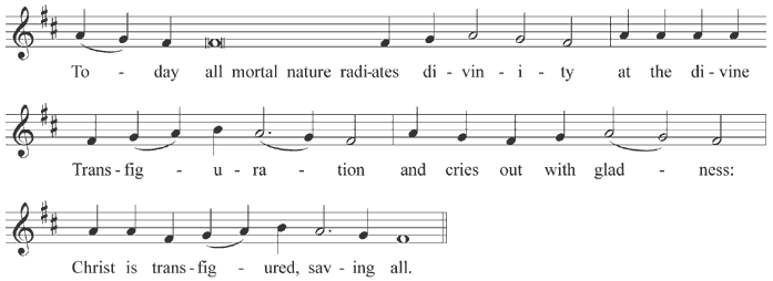 Pre-festive kontakion of the Transfiguration