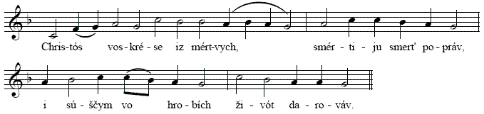 Kontakion of the Resurrection - tone 1