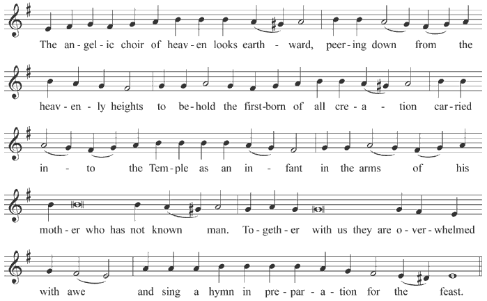 Prefestive troparion of the Meeting