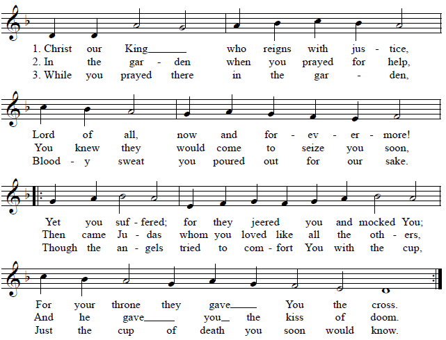 Christ our King who reigns with justice